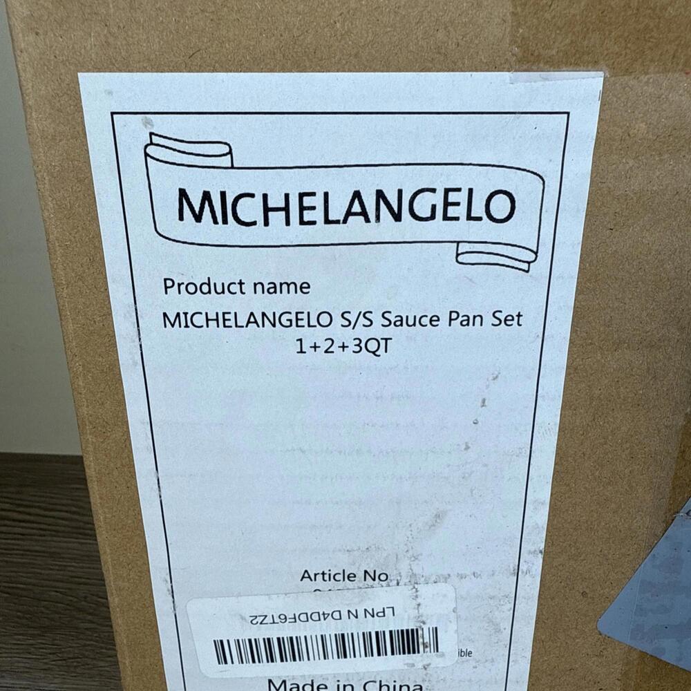 MICHELANGELO Sauce Pan Set, Stainless Steel Saucepan 1QT, 2QT, 3QT